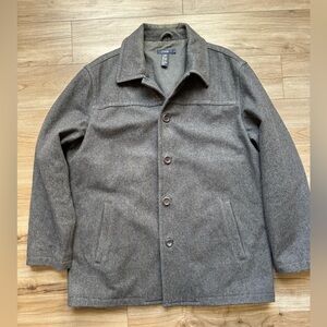 J Crew Men’s Wool Coat Winter Jacket Charcoal Size L style 60567